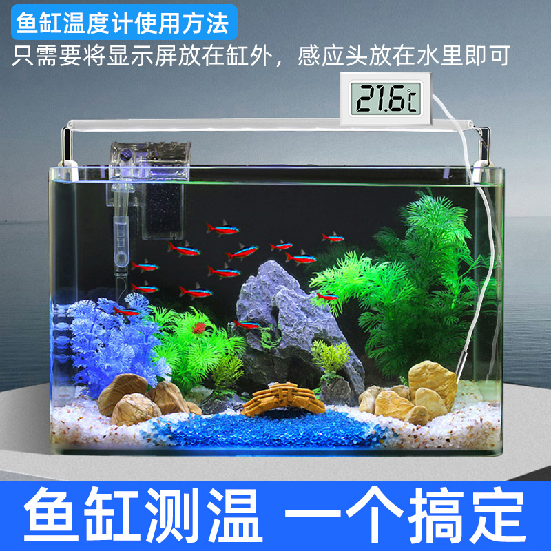 鱼缸测量温度计测水温电子温度显示器传感器冰箱专用高精度带探头 - 图2