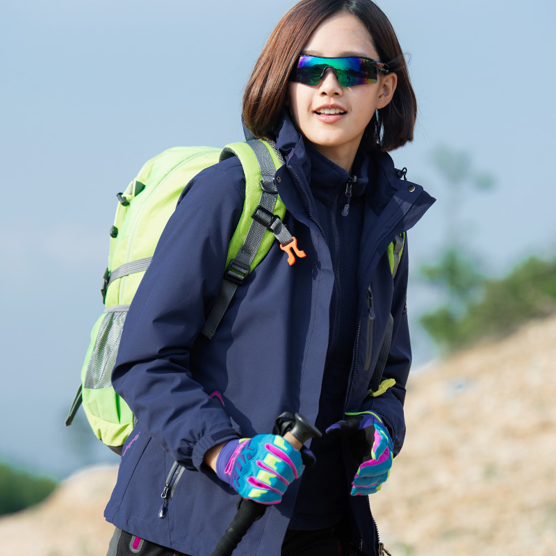 春秋衝鋒衣女三合一兩件套可拆卸男戶外加絨加厚防風防水登山服潮