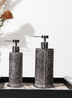 马毛皂液器按压乳液器卫浴套装