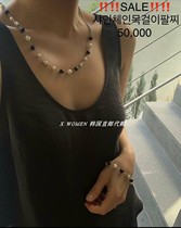 x women Korea Direct postal blossoms 2023 autumn and winter discounted necklace with ornament woolen clothing chain