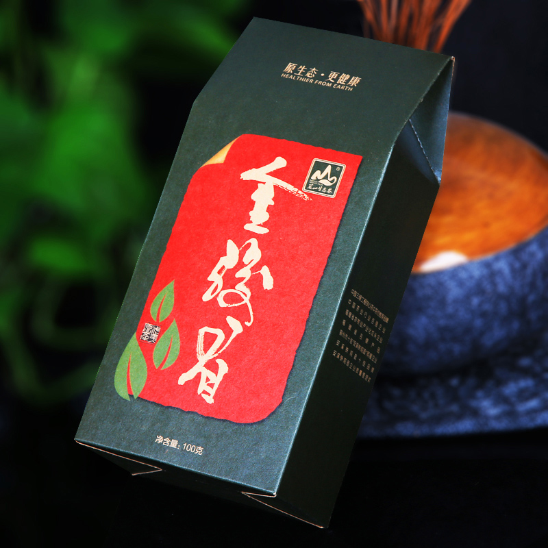 茗山生态茶 金骏眉红茶叶 环保礼盒装 100g