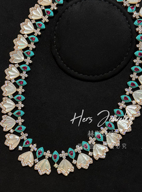 新品·折扇贝母女王s925银项链耳环晚宴重磅款