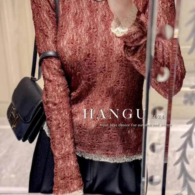 Lace T-Long Sleeve Bottoming Lace T-Long Sleeve Bottoming