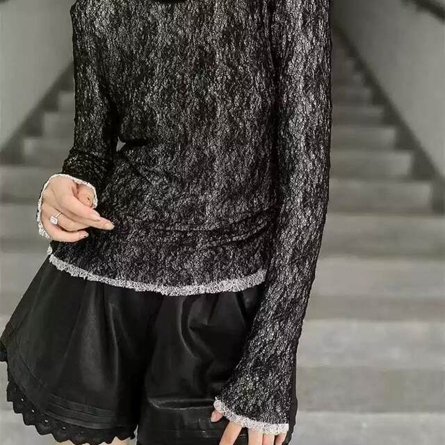 Lace T-Long Sleeve Bottoming Lace T-Long Sleeve Bottoming