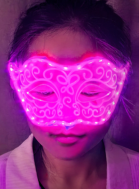 演唱会音乐节氛围眼镜酒吧KTV舞台表演气氛道具LED发光幻彩面具