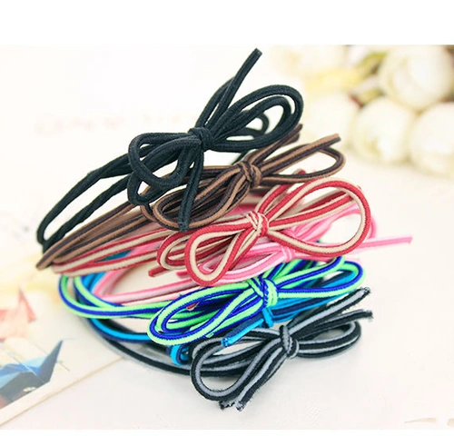Эластичная прочная черная резинка для волос, японские и корейские, простой и элегантный дизайн