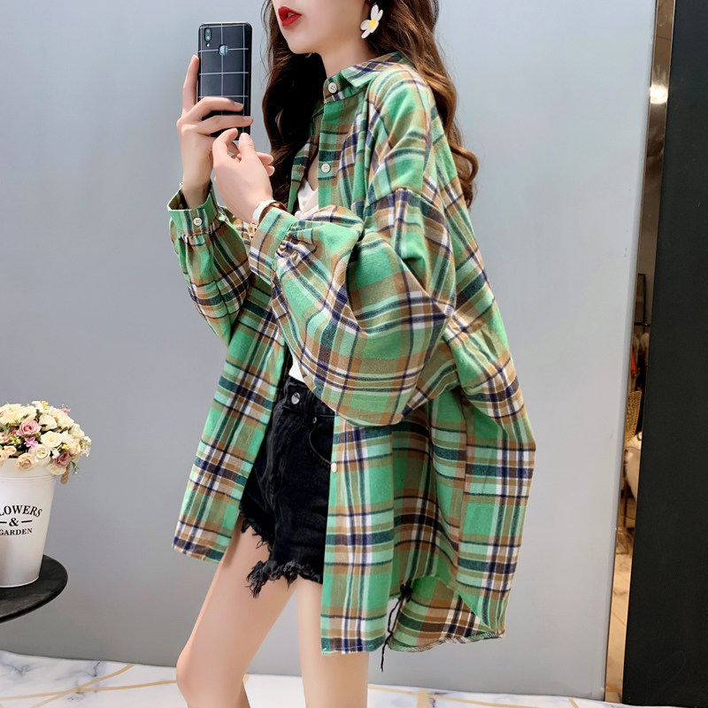 减10格子复古港味2020新款春秋衬衫 卡卡小镇衬衫