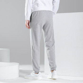 Li Ning ກິລາກາງເກງຜູ້ຊາຍລະດູໃບໄມ້ປົ່ງແລະດູໃບໄມ້ລົ່ນໃຫມ່ sweatpants ສີຂີ້ເຖົ່າວ່າງ-fitting ແລ່ນອອກກໍາລັງກາຍ trousers ບາດເຈັບແລະ pants