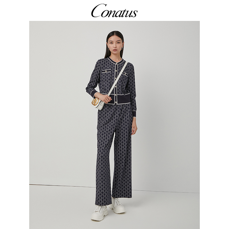 CONATUS/珂尼蒂思短款小香风外套冬季新款时尚减龄上衣女