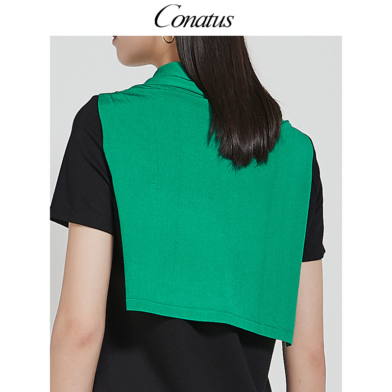 CONATUS/珂尼蒂思热销秋季新款女装气质百搭时尚高级质感针织披肩