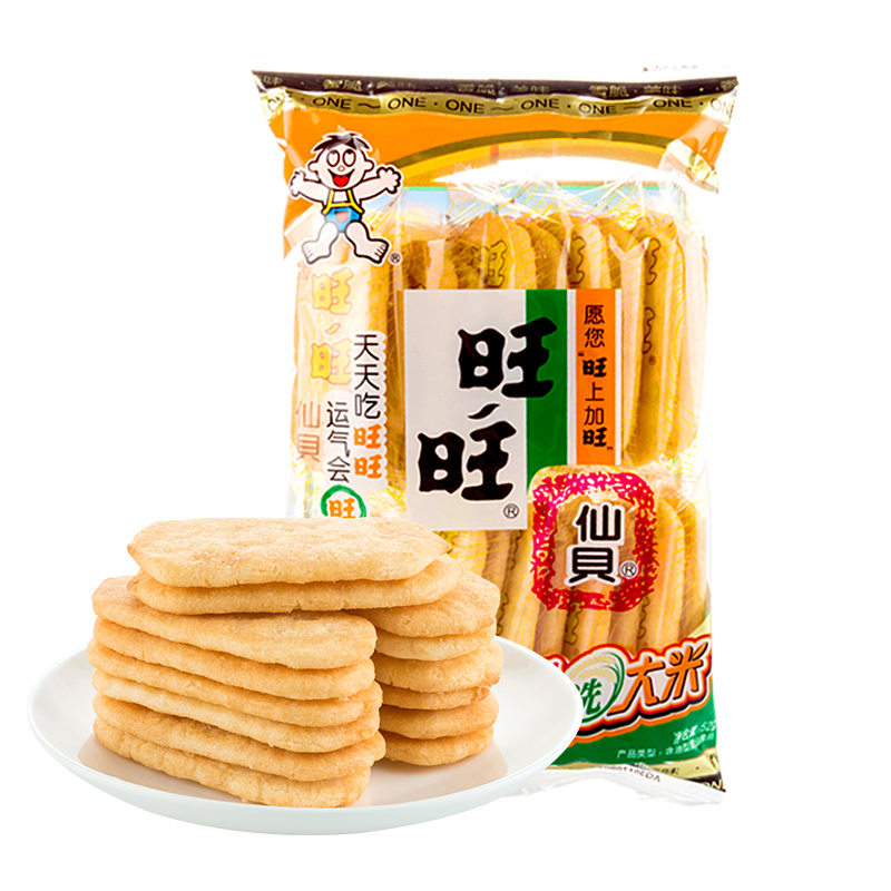 旺旺仙贝52g*3包雪饼雪米饼大米饼休闲食品膨化零食下午茶小吃 - 图0