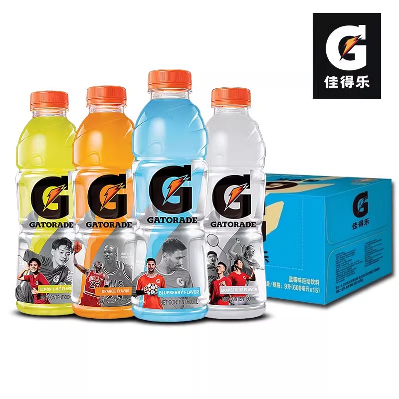 佳得乐电解质水600ml*5/15瓶西柚柠檬蓝莓橙味健身运动饮料 - 图3