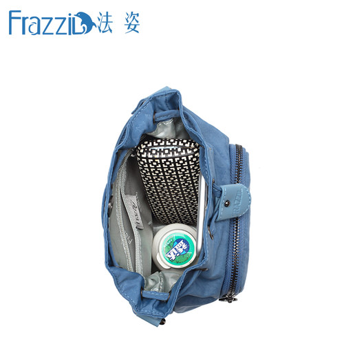 Frazzil/法姿小斜挎包女新品韩版休闲帆布手提包时尚抽带水桶包潮 - 图3