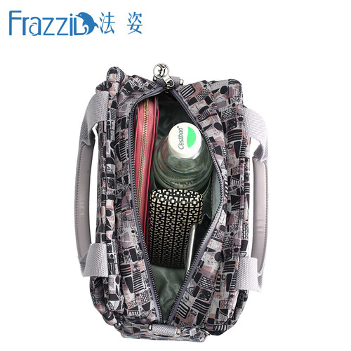 Frazzil/法姿女包手提包新款花色帆布包休闲女式斜挎包百搭妈妈包 - 图3