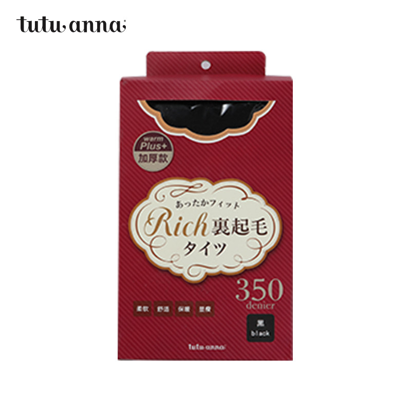 tutuanna秋冬加绒350d黑色踩脚裤 tutuanna连裤袜/打底袜