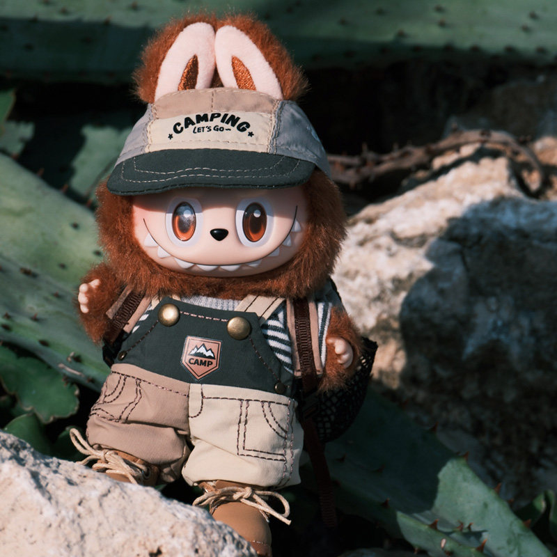 限量17cm拉布布露营套装labubu山系露营包背带裤潮玩娃衣原创,淘宝优惠券,粉丝福利购,淘宝优惠卷