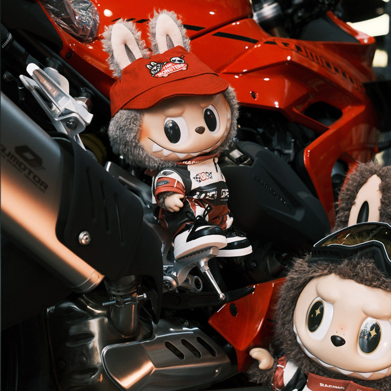 新品58首领zimomo赛车服搪胶公仔拉布布潮玩娃衣labubu原创衣服,淘宝优惠券,粉丝福利购,淘宝优惠卷