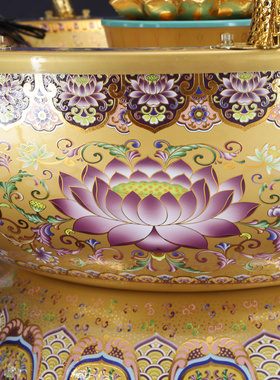 珐琅铜合金浴佛盆释迦牟尼佛太子佛诞浴佛节寺庙佛具用品九龙吐水