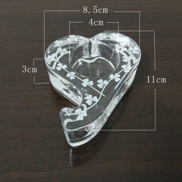 创意心形玻璃烛台香薰蜡烛台香味蜡烛杯婚庆婚礼路演情侣求婚烛台-图0