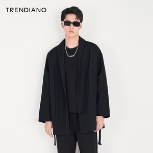 TRENDIANO官方男装冬季新款羊毛毛呢大衣外套男