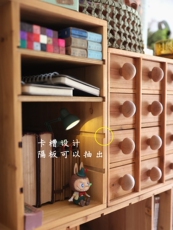Испытательная машина 叁杉家居复古书桌办公桌面小书架儿童小型置物架木质多功能收纳架