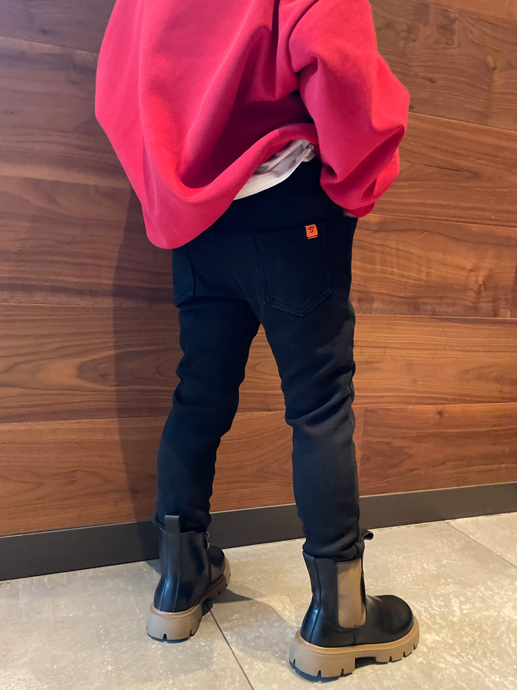 男女童加绒一体绒牛仔裤子黑色2025冬季潮流小脚修身瘦版儿童长裤,淘宝优惠券,粉丝福利购,淘宝优惠卷