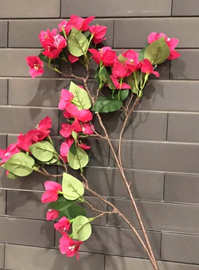 仿真单只三角梅假花绢花梅花绣球花家居橱窗酒店婚庆布景装饰影视