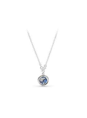 潘家S925纯银南瓜车地球星拱月新雪花锁骨链精致小众项链送女友