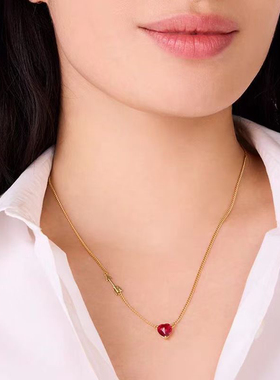 高品质 出口欧美首饰丘比特箭红色爱心项链女情人节礼物
