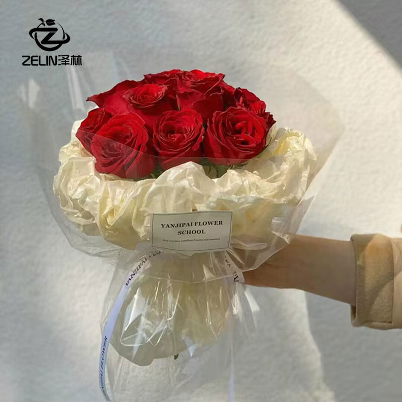 泽林鲜花保水OPP膜花束内衬打底防水包装纸纯透明塑料硬玻璃纸卷,淘宝优惠券,粉丝福利购,淘宝优惠卷