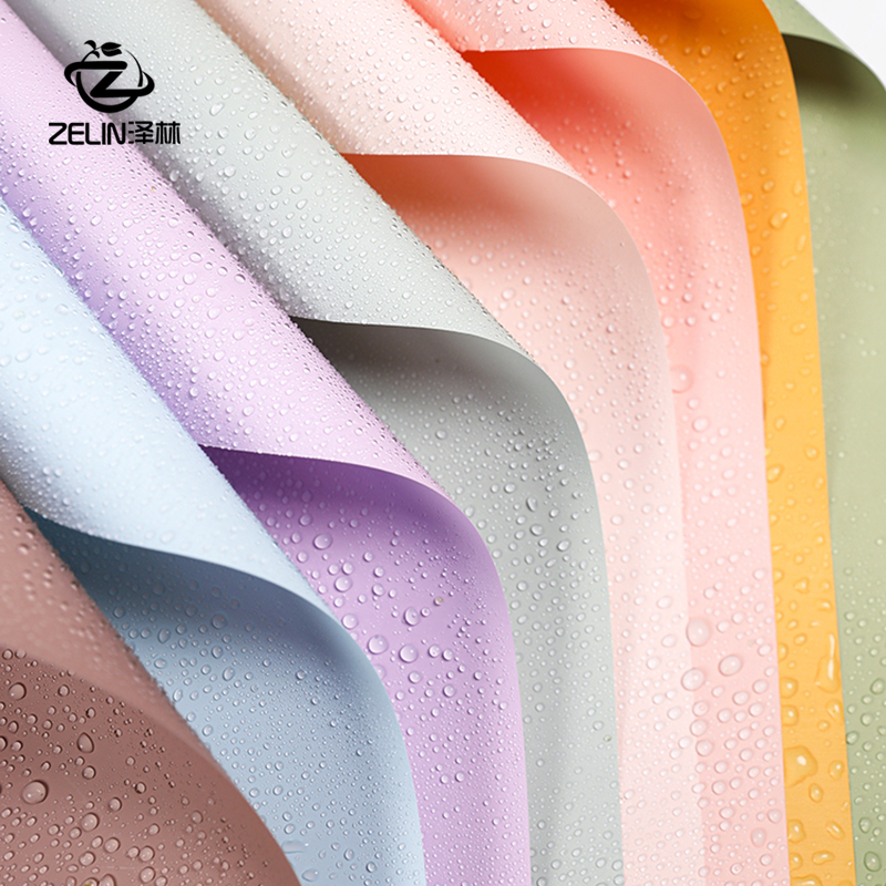 泽林鲜花包装材料韩风初恋纯色纸马卡龙色欧雅纸防水花束包装纸 - 图3