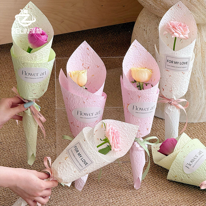 泽林新款手撕花瓣纸花店diy包花压纹防水风华纸七夕花束包装纸,淘宝优惠券,粉丝福利购,淘宝优惠卷