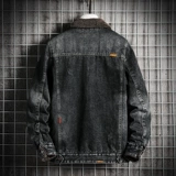 Джинсовая мужская демисезонная утепленная модная куртка для отдыха, коллекция 2023