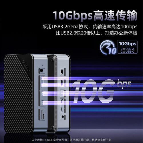 奥睿科M2固态硬盘SSD/2.5/3.5英寸机械通用硬盘盒拓展坞适用macbook macmini笔记本台式电脑扩展坞ALL in one - 图0