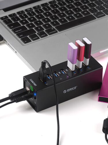 ORICO奥睿科usb3.0工业级带电源扩展器高速一拖四拓展多接口分线器4口笔记本电脑外接集线器一拖10分接器hub - 图2