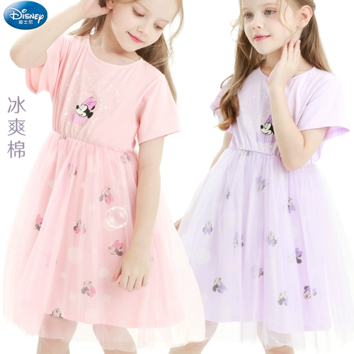 Дисней, летняя футболка для мальчиков, хлопковый наряд маленькой принцессы, короткий рукав, подходит для подростков, детская одежда