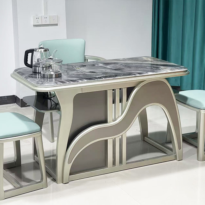 阳台泡茶桌轻奢现代实木茶台超晶石一体简约家用小户型茶桌椅组合,淘宝优惠券,粉丝福利购,淘宝优惠卷