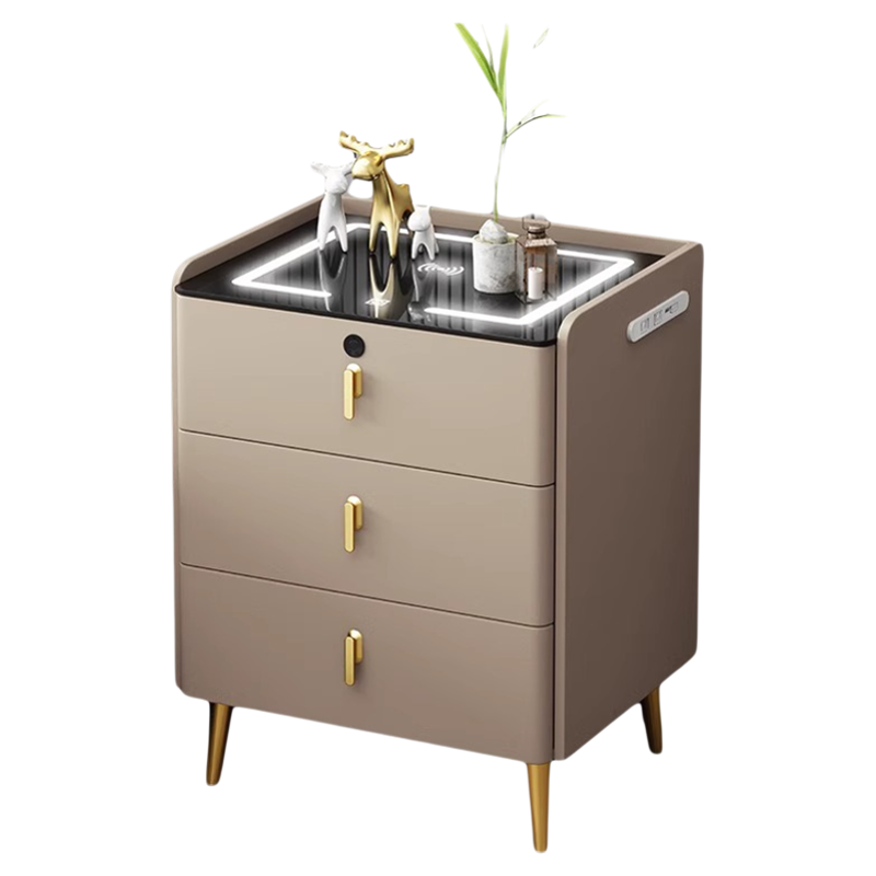 智能床头柜现代简约无线充电极简易实木网轻奢红多功能主卧室家用,淘宝优惠券,粉丝福利购,淘宝优惠卷