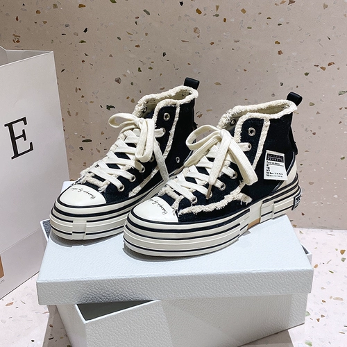 环球 Тканевая весенняя обувь на платформе, высокие кроссовки