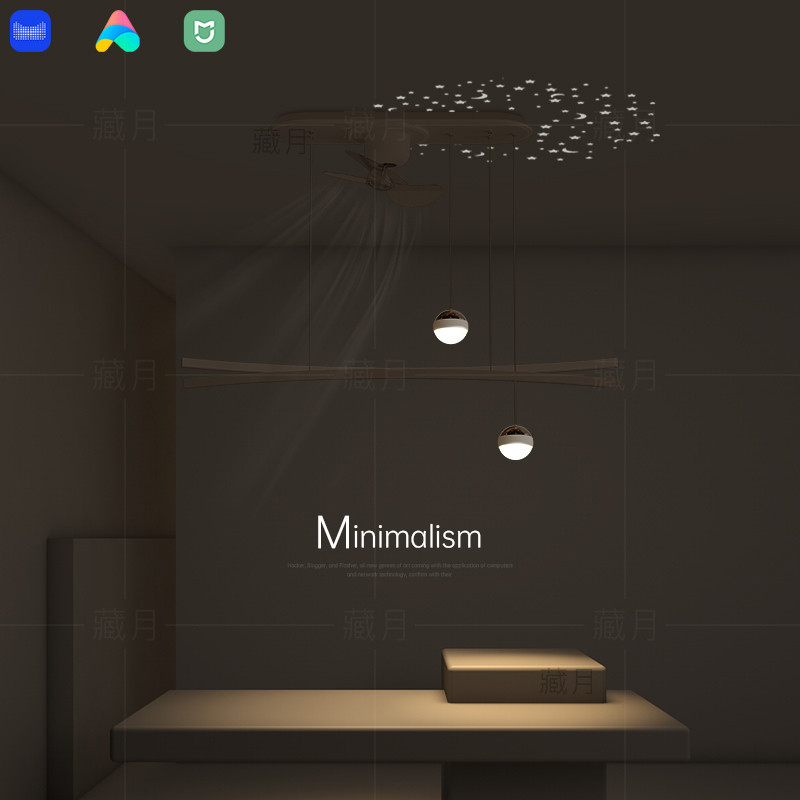 创意餐厅灯简约现代风扇灯led吊灯客厅卧室灯餐桌吧台灯房间灯具,淘宝优惠券,粉丝福利购,淘宝优惠卷