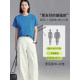 CLOUDSPACE Clear Sky T-shirt Solona Cotton Summer Basic Blue Loose Round Neck T-shirt Women's Short Sleeve