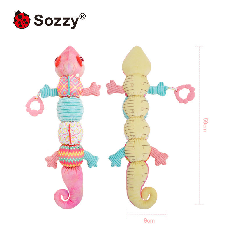 Sozzy变色龙身高尺新生儿宝宝安抚玩偶毛绒婴儿玩具0-1岁 益智,淘宝优惠券,粉丝福利购,淘宝优惠卷