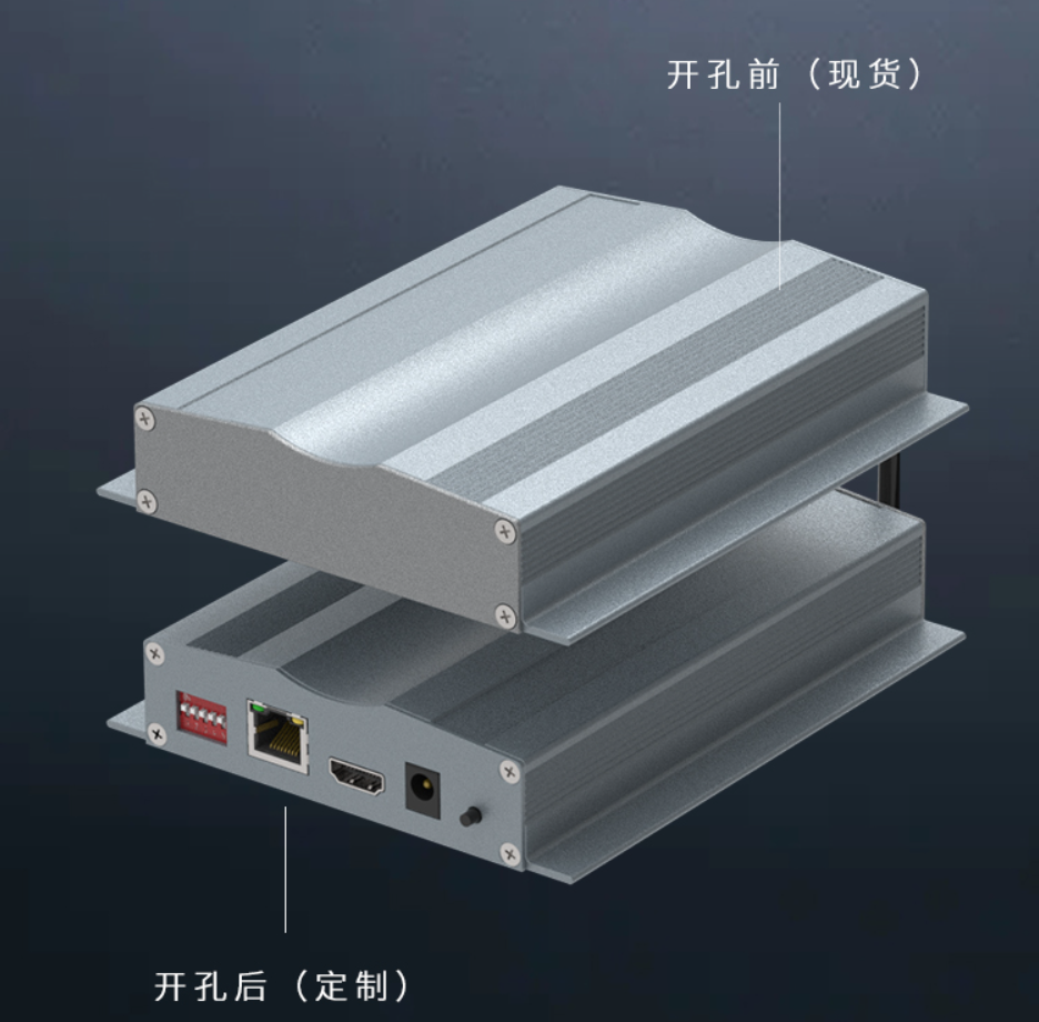 129X29金属盒 PCB铝盒子网络设备外壳铝型材外壳带固定铝型材外壳 - 图0