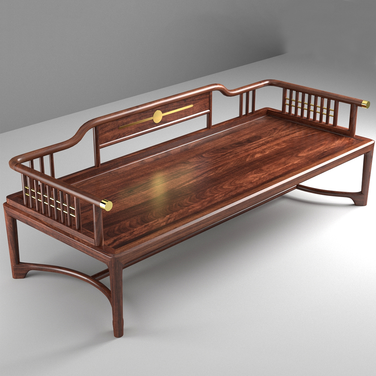 乌金木新中式罗汉床实木沙发床椅榻小户型轻奢茶桌椅组合家具定制