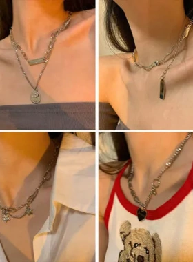 吊坠配饰品项链男潮牌高级感百搭女装饰嘻哈网红新款2022年ins女