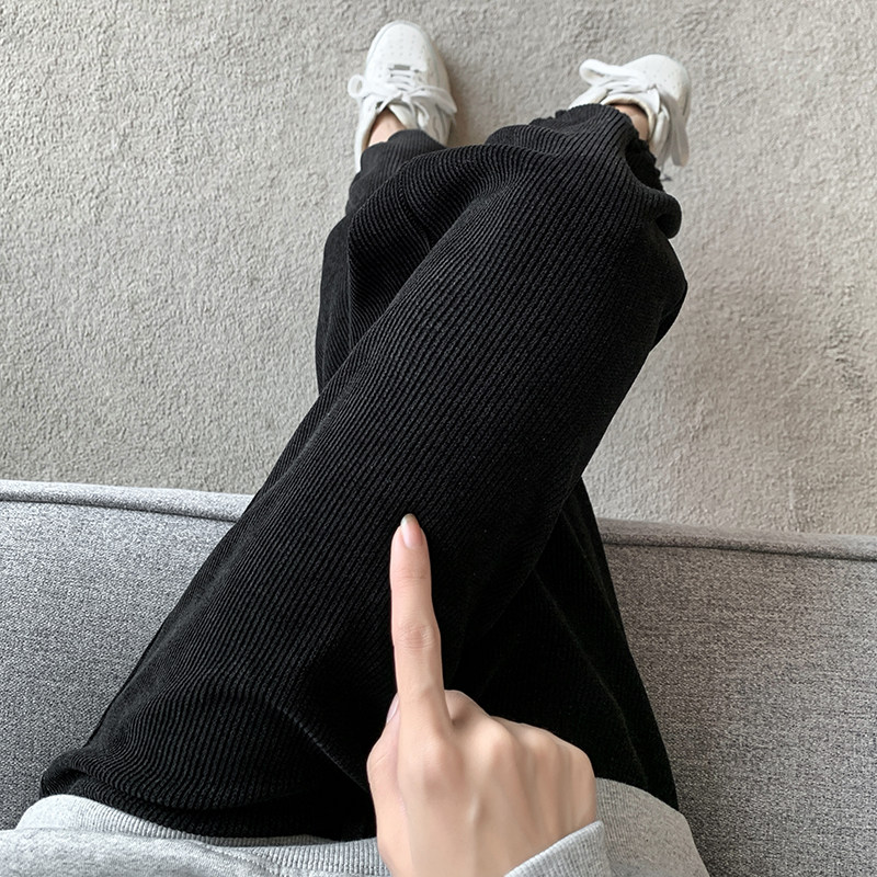 300斤胖mm超大码雪尼尔运动裤女秋冬加绒宽松显瘦束脚休闲卫裤子,淘宝优惠券,粉丝福利购,淘宝优惠卷