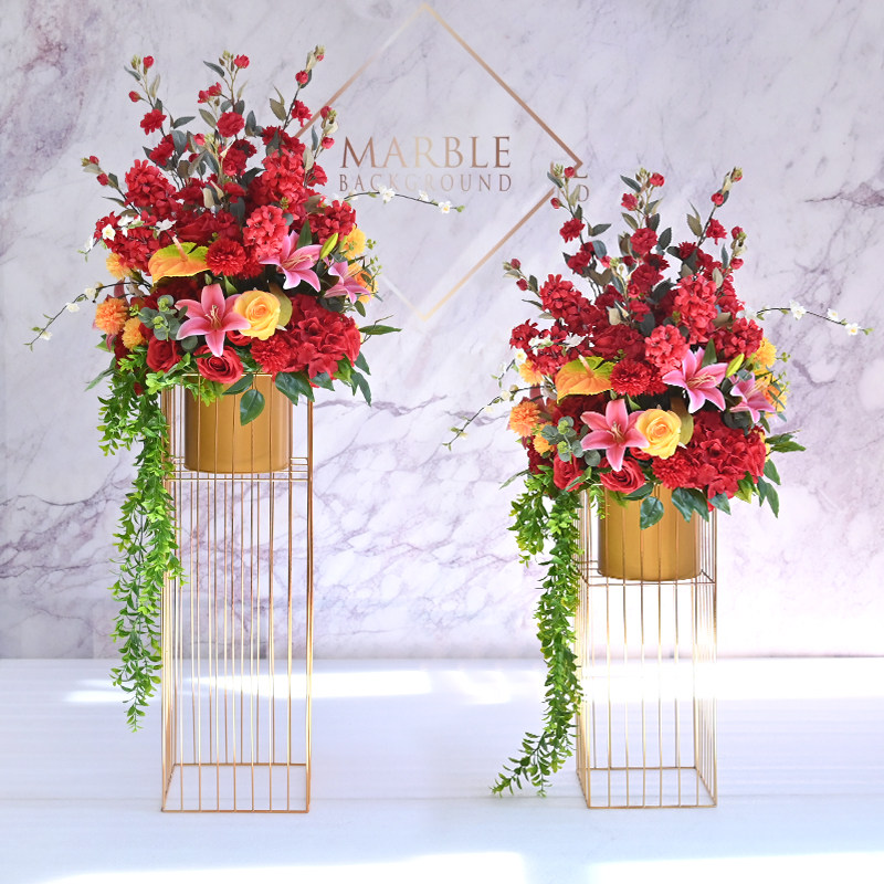 酒店商场开业橱窗仿真花盆栽落地花绿植北欧轻奢客厅装饰摆件布置,淘宝优惠券,粉丝福利购,淘宝优惠卷