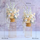 Simulated flower delivery ceremony, floor-standing flowers in the living room