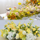 New natural style long dining table flower business decorations