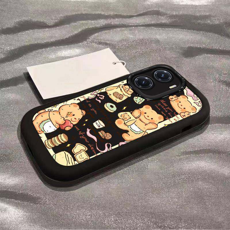适用vivoy100i手机壳黄油小熊可爱新款女vivoy78高级感y77防摔y76硅胶y74液态y73创意y70全包镜头y55s保护套,淘宝优惠券,粉丝福利购,淘宝优惠卷